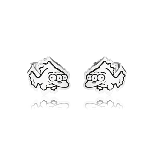 CHOORO Tiny Blinky Fishing Jewelry 3 Eyed Fish Studs Earrings Gift For Her