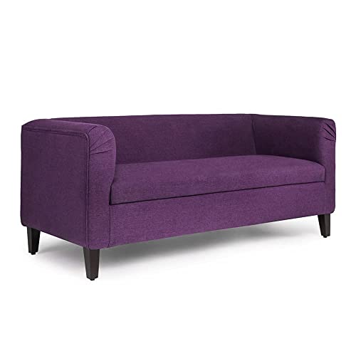 Image of Wakefit Sofa Set | 3 Year Warranty | Sofa 4 Seater, 4 Seater Sofa for Living Room, Wooden Sofa Set, Sofa Set 2+1+1 Seater - Miami(Tahoe : Grape Purple)