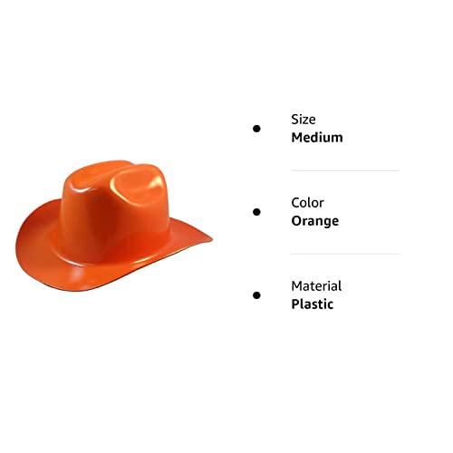 Western Cowboy Hard Hat With Ratchet Suspension - Orange #TOP4