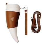 Generico Taza de té – 320 ml Cuernos de Cabra Tazas Café Acero Inoxidable, Botella Portátil, para Bebidas Calientes Frías Leche The Leche Viaje al aire libre Camping Cocina Fiesta Adultos y
