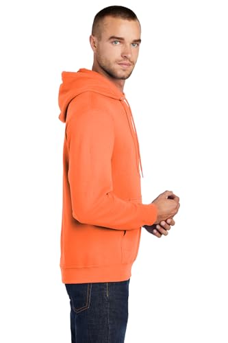Port & Co Core Fleece Pullover Hooded Sweatshirt-PC78H-2XL-Neon Orange2