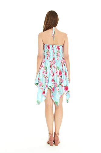 Image of Hawaii Hangover Family Matching Clothes, Pink Hibiscus Vine Turquoise | Family matching Hawaiian outfits, Pink Hibiscus Vine Turquoise, lightweight rayon, machine washable, tropical floral print