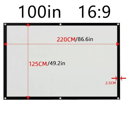 Pantalla de proyección plegable portátil 100 pulgadas 16:9 miniatura 6