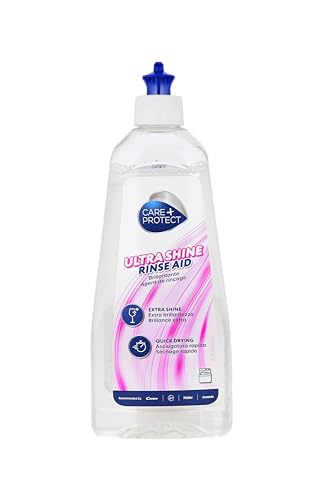 CARE + PROTECT Brillo Extra Universal Abrillantador Para Lavavajillas, Potente Sobre Manchas Y Halos, Favorece Un Secado Más Rápido, 500 ml