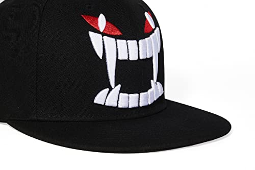 Image of Quanhaigou Snapback Hat for Men Women,Hip Hop Style Colorful Flat Bill Hats Teens Adjustable Baseball Cap