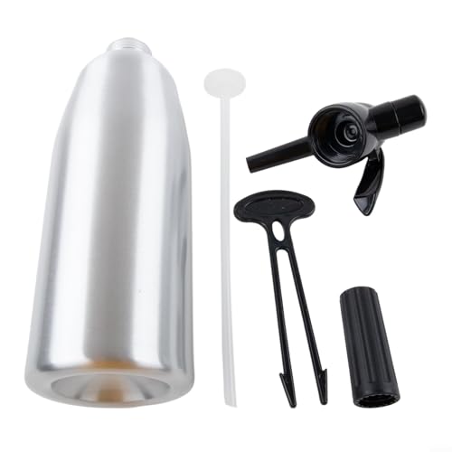 TDCuizent Máquina de agua y agua con gas con niveles de carbonatación personalizables, dispensador portátil de bebidas para el hogar para hacer bebidas gaseosas refrescantes, jugos y cócteles (plata)