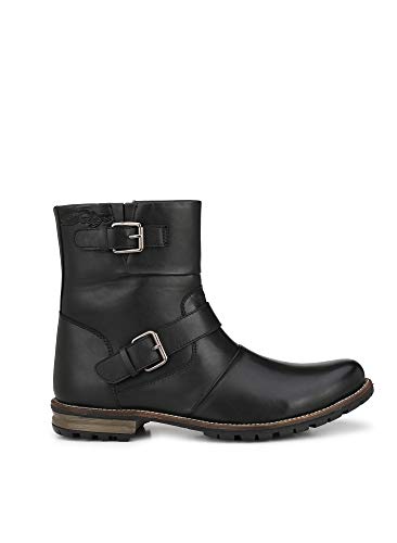 Image of Delize Black /Tan Syth Leather Chelsea High Ankle Boots for Men's