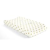 Lush Decor Baby Boho Metallic Hearts Allover Hearts Soft & Plush Changing Pad Cover, 32' x 16' x 5', White & Gold