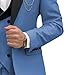Men 3 Pieces Prom Fashion Blazers Slim Fit Notched Lapel Wedding Coat Sets Fall Multi Color Casual Tuxedo Pant Suit (Grey Blue,Small)