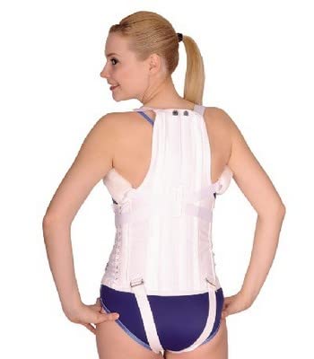 Corsetto lombo-sacrale in cotone (2 70-80 cm circonferenza vita, Bianco)