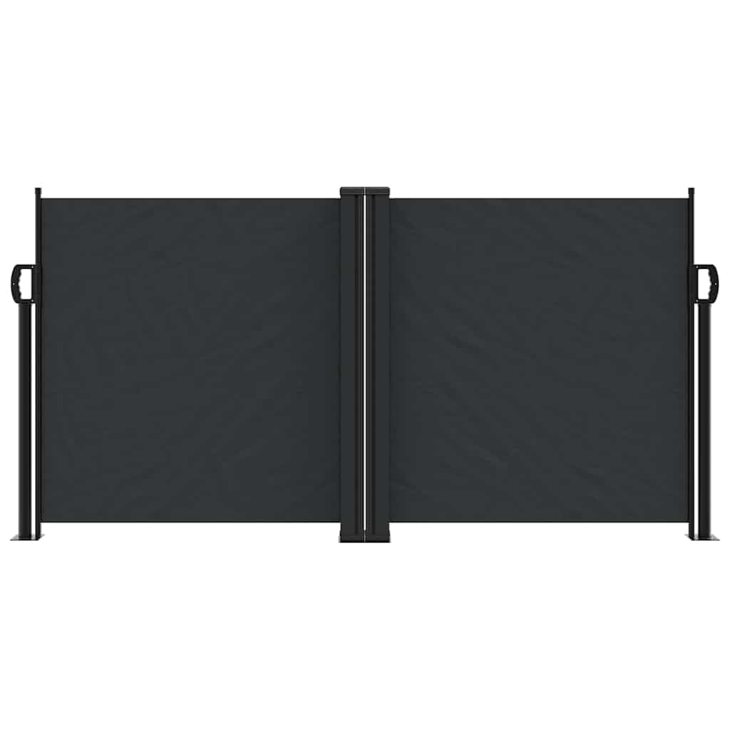 Toldo lateral extensible negro 120 x 1200 cm
