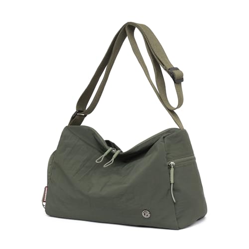 unisoul Crossbody Bag Damen Groß, Schultertasche Reisetasche Wasserdichte Nylon mit Verstellbarem Breitem Schultergurt, für Outdoor, Camping, Reisen,Arbeiten, täglicher Gebrauch