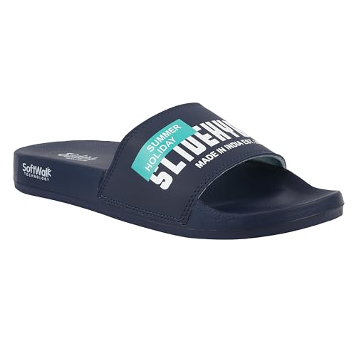 Image of WELCOME Soft Men's Slippers /Sliders with Cushion FootBed for Adult | Comfortable & Light Weight | Stylish & Anti-Skid | Waterproof & Regular Flip Flops for Gents /Boys