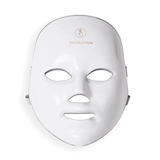 Revolution Pro Miracle LED Face Mask, Maschera viso LED rosso & blu con 90 luci, migliora texture & luminosità della pelle
