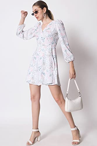Image of SHOPPING QUEEN Women's Crepe Fit & Flare Dress