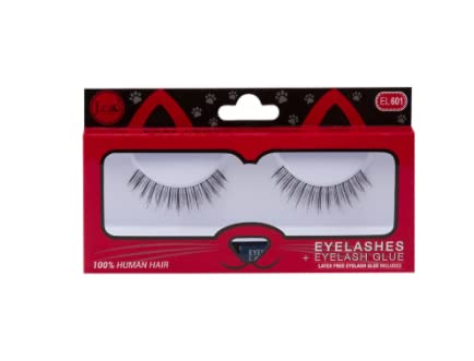 J. Cat Eyelashes Lashes 100% Human Hair a Pack of ( 2 BOXE) (EL 601)
