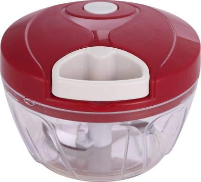 Purple Wind Mini Handy and Compact Chopper with 3 Blades for effortlessly Chopping Vegetables and Fruits for Your Kitchen (Red)