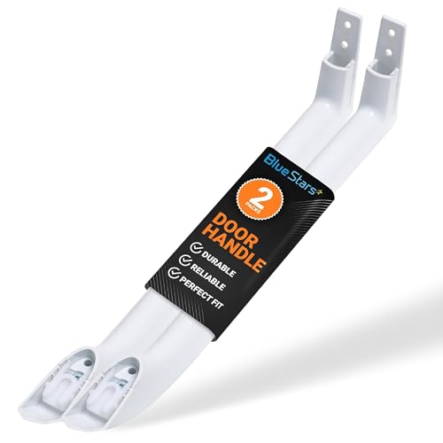 BlueStars 5304486359 5304506469 Refrigerator Door Handle Set - Compatible with Frigidaire Freezers - Replace Parts 5304504507, 242059501, 242059504 - Pack of 2