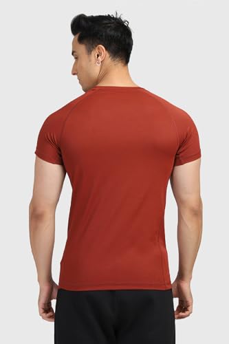 Image of FUAARK Men's Round Neck Slim fit Gym & Active wear Sports T-Shirt for Workout & Casual Wear