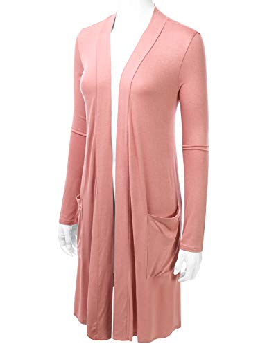 LALABEE Women's Long-Line Long Sleeve Open Front Cardigan with Pockets (S-3XL)2