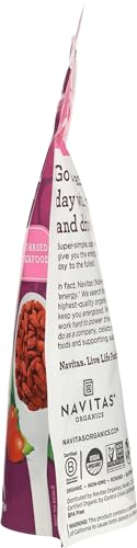 Navitas Organics Goji Berries – For Smoothies, Trail Mix, Baked Goods, Oatmeal & More – Vitamin A, Antioxidants, Fiber – Wolfberry - USDA Organic, Non GMO, Gluten Free, Vegan (8oz. Bag, 8 Servings)