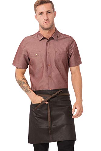 Chef Works Unisex Boulder Half Bistro Apron, Brown...