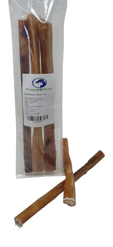 Food4Pets Ochsenziemer lang 3×30 cm – Hundeleckerli 150 g, zur Zahnpflege & Kaubeschäftigung, beliebter Kausnack für Hunde