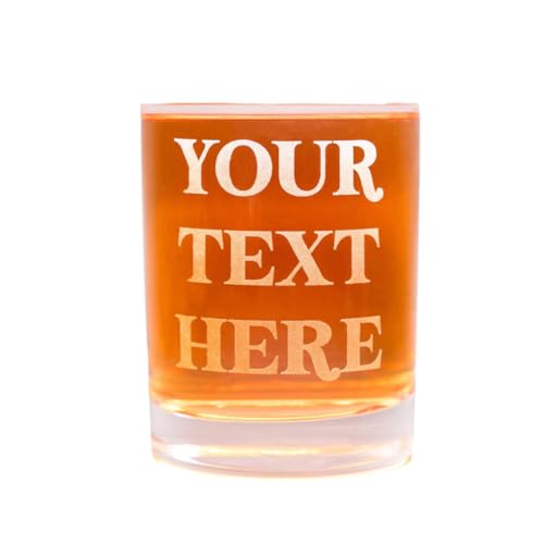 Gifts Inscribed Custom Text Whiskey Glass - Personalized Drinking...