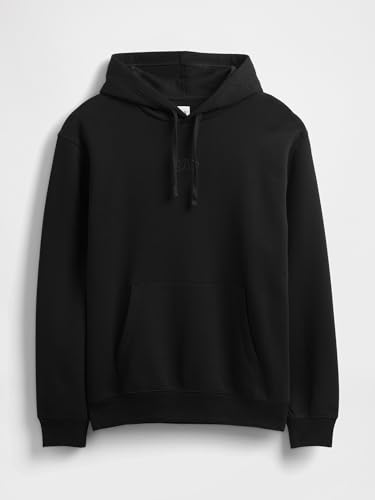 Image of Gap Men Printed Cotton Blend Relaxed Fit Full Sleeve Hoodie