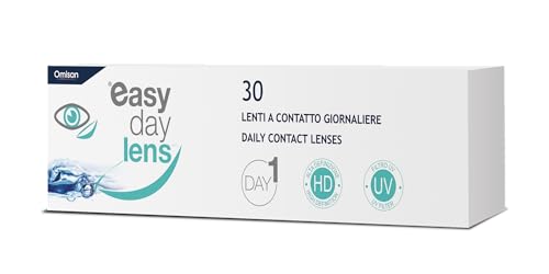 Easy Day Lens, 30 Lenti A Contatto monouso Giornaliere per la correzione della miopia, -3,00