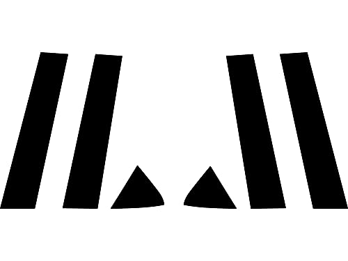 Rvinyl Rtrim Pillar Post Decal Trim Compatible with Dodge Charger 2006-2010 - Matte (Black)