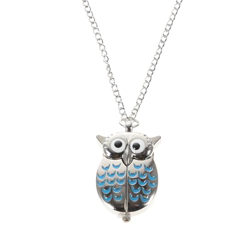 Montre à gousset vintage en forme de hibou : montre de poche rétro avec pendentif en forme de collier Cadeau pour filles garçons enfants