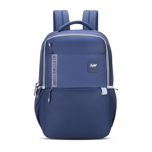 Image of Skybags Transit 17 Inch Compatible Laptop Backpack 29L | 2 Compartments with Quick-Access Front Pocket & Rain Cover | Air-Mesh Back Panel & Side Pocket | Office & Travel Backpack for Men & Women