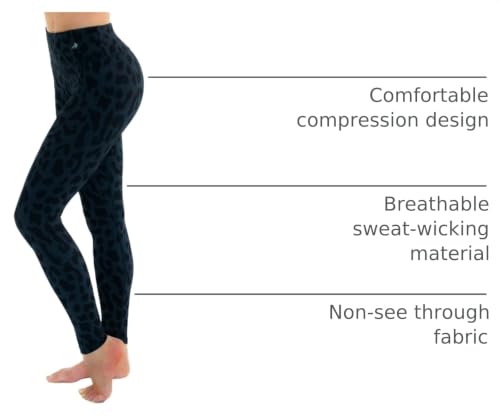 CompressionZ Women's Compression Leggings, SHW Leopard Black S by CompressionZ - Used condition - Image 4