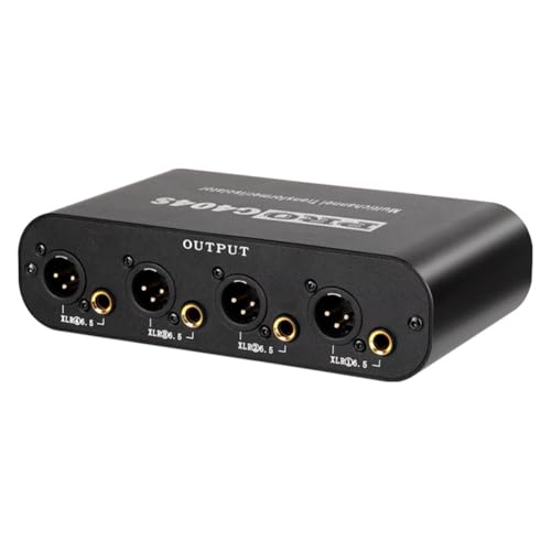 Aislador de audio de 4 canales pasivo con conexiones XLR y 6.35 para sonido limpio