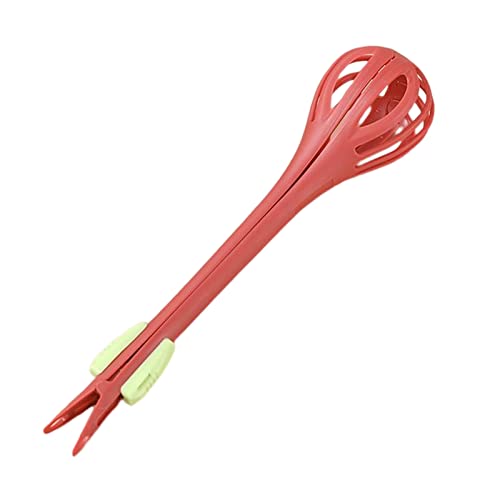 2 In 1 Food Clip & Egg Whisk，2023 New Multifunctional Egg Beater,Plastic Whisk Multifunctional Kitchen Tool, Handheld Egg Mixer Plastic Egg Beater Blender Multifunctional Egg Beater Tongs (Red) #TOP21