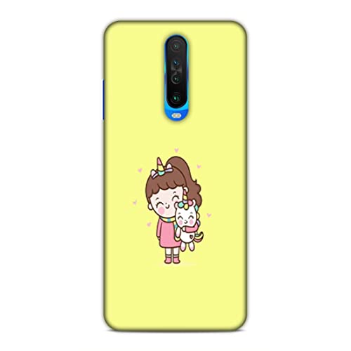 Image of Printed Mobile Back Hard Case Cover for Xiaomi Poco X2 / Xiaomi Redmi K30 / Xiaomi Redmi K30 5G | Cute Girl, Animal Love, Yellow, Girly -79