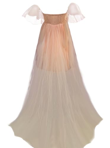 Image of Maternity Photography Props Floral Lace Dress Fancy Pregnancy Gown for Baby Shower Photo Shoot