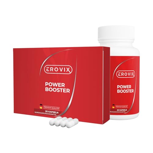 Erovix Power Booster Kapseln | EXTREME Kapseln | EXTRA STARKE REZEPTUR | Mit L-Argingin & Zink | 20 Kapseln