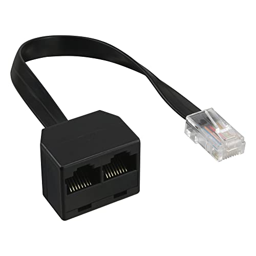 InLine Distribuidor RDSI 69933 1x RJ45 macho a 2x RJ45 Bu, (8P8C) con cable de 15 cm, sin resistencias finales