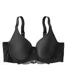 [ニッセン] グラマーサイズ きれいなシルエットをつくる安定シームレスブラジャー(脇高) 黒 I75