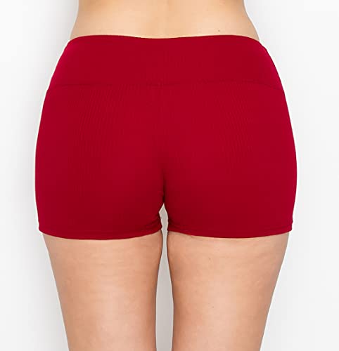 Image of ALWAYS Faux Leather Shorts - High Waist Active Stretch Yoga Short Pants for Women