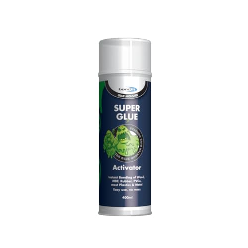 SUPER GLUE ACTIVATOR SPRAY 400ML TIN ACCELERATOR SPRAY CYANOACRYLATE SUPERGLUE FAST ADHESIVE BOND SET