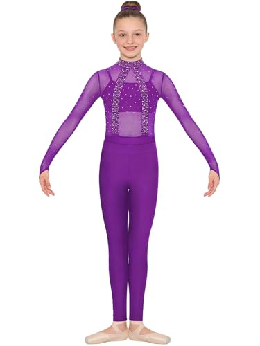 Justaucorps de gymnastique anti frottement pour fille avec leggings doux