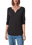 Q/S by s.Oliver Damen Langarmshirt im cleanen Look black L