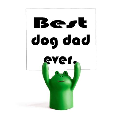 Support pour mémo grenouille sur un bureau de télétravail Best Dog Dad