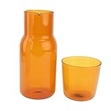 PRETYZOOM Glasbecher Satz Borosilikatglas Trinkset Wasserflasche Und Becher...
