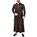 Muslim Islamic Full Length Robe Mens Caftan Dress for Men Thobes Jubba Shirt Ritual Dresses Night Gowns Big and Tall Shirts Outfits Men's Clothes Thobe Cassock Gown Clothing Kaftan