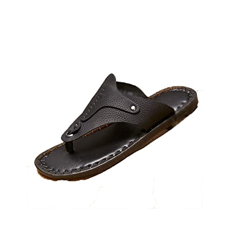 Slippers Women Leather Flip-Flops Summer Clip-on Sandals Beef Tendon Bottom Comfortable Slippers