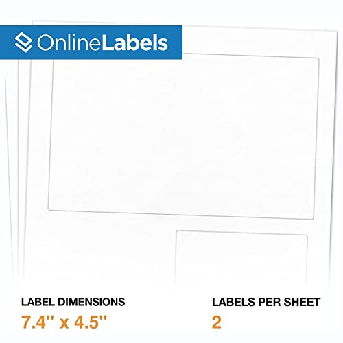 7.4 X 4.5 And 3.675 X 3 Ebay Shipping Labels - Pack Of 100 Sheets - Inkjet/Laser Printer - Online Labels #TOP1